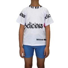 Belicious World Logo Kids  Short Sleeve Swimwear