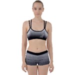 Gray & Black Paisley Pattern Perfect Fit Gym Set
