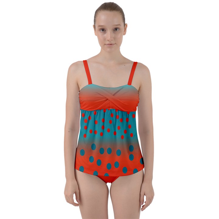 Image12iurriilopee Twist Front Tankini Set