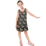 Black & Yellow Stars & Unicorns Kids  Sleeveless Dress