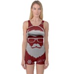 Ugly Christmas Sweater One Piece Boyleg Swimsuit