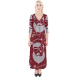 Ugly Christmas Sweater Quarter Sleeve Wrap Maxi Dress