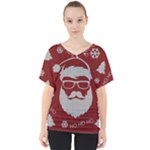 Ugly Christmas Sweater V-Neck Dolman Drape Top