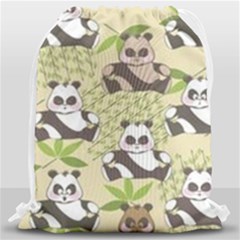 Fun Panda Pattern Drawstring Bag (large)