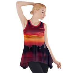 New York City Urban Skyline Harbor Side Drop Tank Tunic