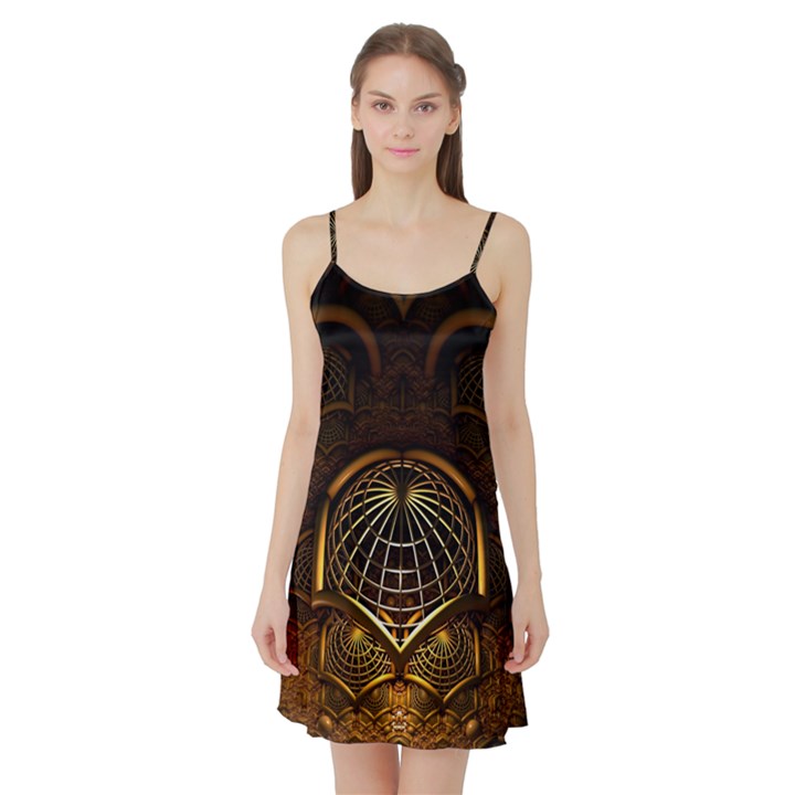 Fractal 3d Render Design Backdrop Satin Night Slip