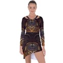 Fractal 3d Render Design Backdrop Asymmetric Cut-Out Shift Dress View1