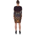 Fractal 3d Render Design Backdrop Asymmetric Cut-Out Shift Dress View2