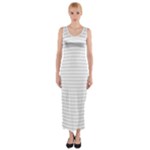 Pattern Background Monochrome Fitted Maxi Dress