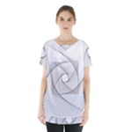 Rotation Rotated Spiral Swirl Skirt Hem Sports Top