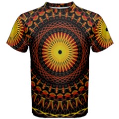 Mandala Psychedelic Neon Men s Cotton Tee