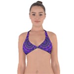 Purple Kaleidoscope Mandala Pattern Halter Neck Bikini Top