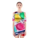 Palette Brush Paint Box Color Shoulder Cutout One Piece