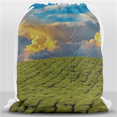 Sunrise Hills Landscape Nature Sky Drawstring Bag (large)