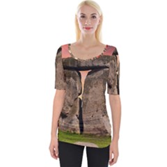 Stonehenge Ancient England Wide Neckline Tee