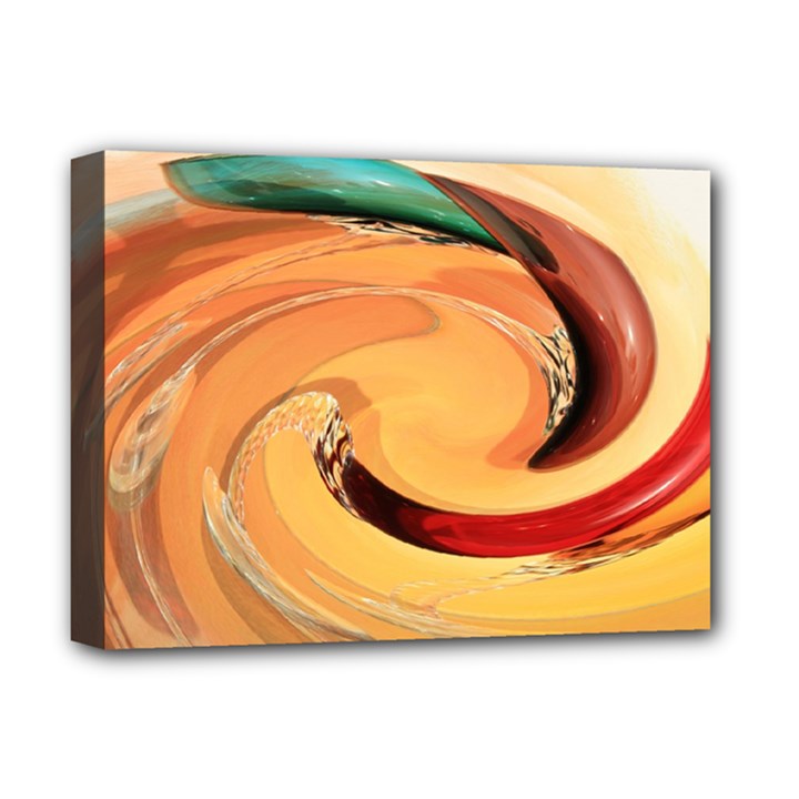 Spiral Abstract Colorful Edited Deluxe Canvas 16  x 12  