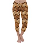 Basket Fibers Basket Texture Braid Capri Winter Leggings 