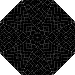 Black And White Grid Pattern Hook Handle Umbrellas (small)