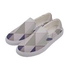 Background Geometric Triangle Women s Canvas Slip Ons