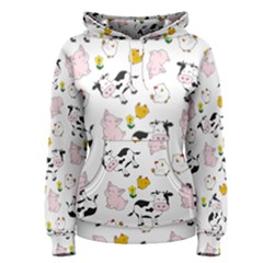 The Farm Pattern Women s Pullover Hoodie