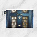 Tardis Sherlock Holmes 221b Canvas Cosmetic Bag (Large)