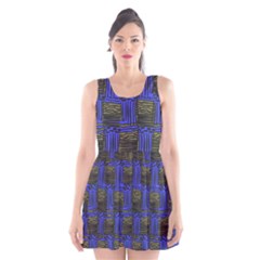 Basket Weave Scoop Neck Skater Dress