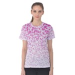 Halftone Dot Background Pattern Women s Cotton Tee