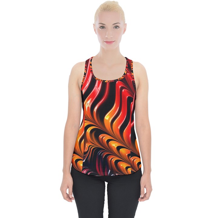 Fractal Mathematics Abstract Piece Up Tank Top