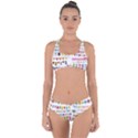 Owl Pattern Criss Cross Bikini Set View1