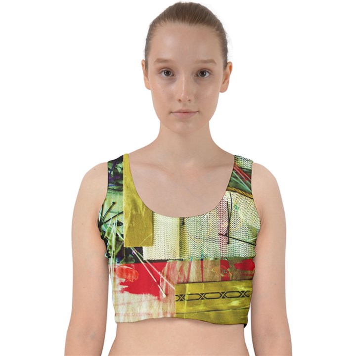 Hidden Strings Of Purity 5 Velvet Racer Back Crop Top