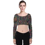 Trees Internet Multicolor Psychedelic Reddit Detailed Colors Velvet Crop Top