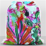 desrt blooming with red cactuses Drawstring Bag (Large)