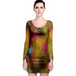 Star Background Texture Pattern Long Sleeve Bodycon Dress