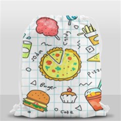 Colorful Doodle Soda Cartoon Set Drawstring Bag (small)