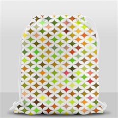 Background Multicolored Star Drawstring Bag (small)