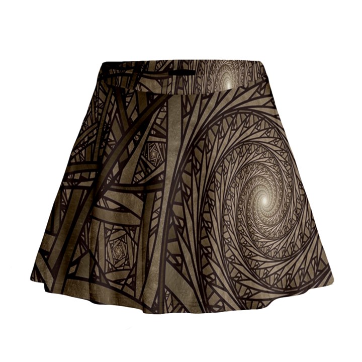 Abstract Pattern Graphics Mini Flare Skirt
