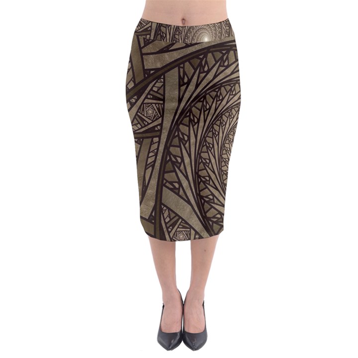 Abstract Pattern Graphics Midi Pencil Skirt