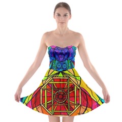 Arcturian Conjunction Grid - Strapless Bra Top Dress