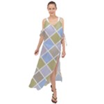 Background Paper Texture Motive Maxi Chiffon Cover Up Dress