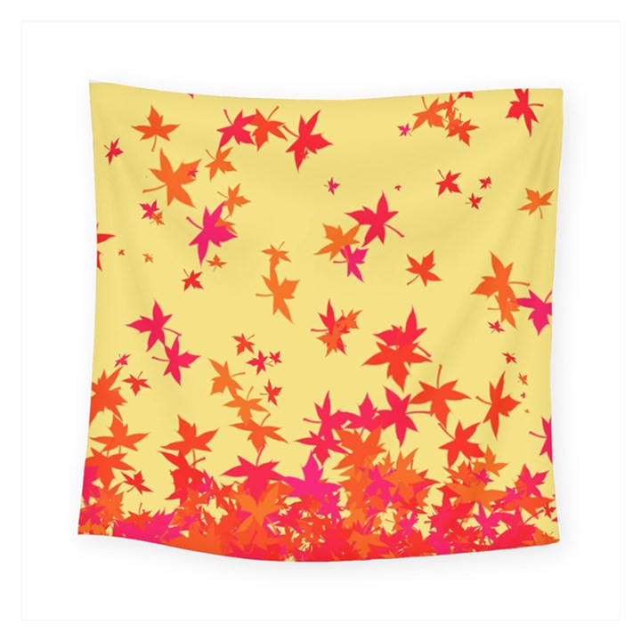Leaves Autumn Maple Drop Listopad Square Tapestry (Small)