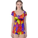 Mosaic Tiles Pattern Texture Boyleg Leotard  View1