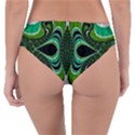 Fractal Art Green Pattern Design Reversible Classic Bikini Bottoms View2