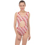 Graphics Pattern Design Abstract Center Cut Out Swimsuit
