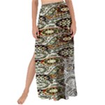 Olive Green Geometric Prints Maxi Chiffon Tie-Up Sarong