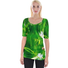 Inside The Grass Wide Neckline Tee