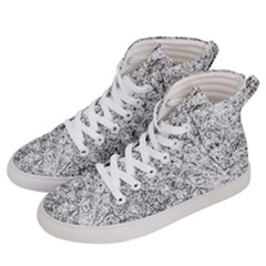 Willow Foliage Abstract Men s Hi-top Skate Sneakers