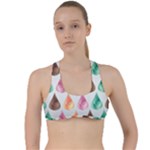Background Colorful Abstract Criss Cross Racerback Sports Bra
