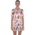 Background Colorful Abstract Satin Short Sleeve Pyjamas Set View1