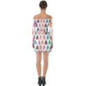 Background Colorful Abstract Off Shoulder Top with Skirt Set View2