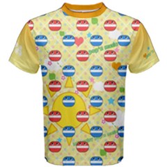 Pop n Music Yellow Cotton Men s Cotton Tee